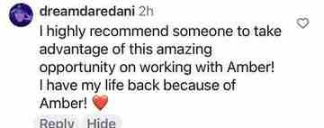 Client testimonial shared with The Detox Warrior 13